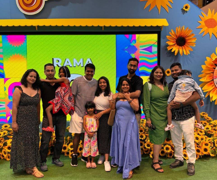 Couple under umbrella in Bali